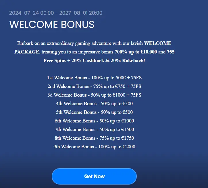 boomerang bet paket dobrodošlice