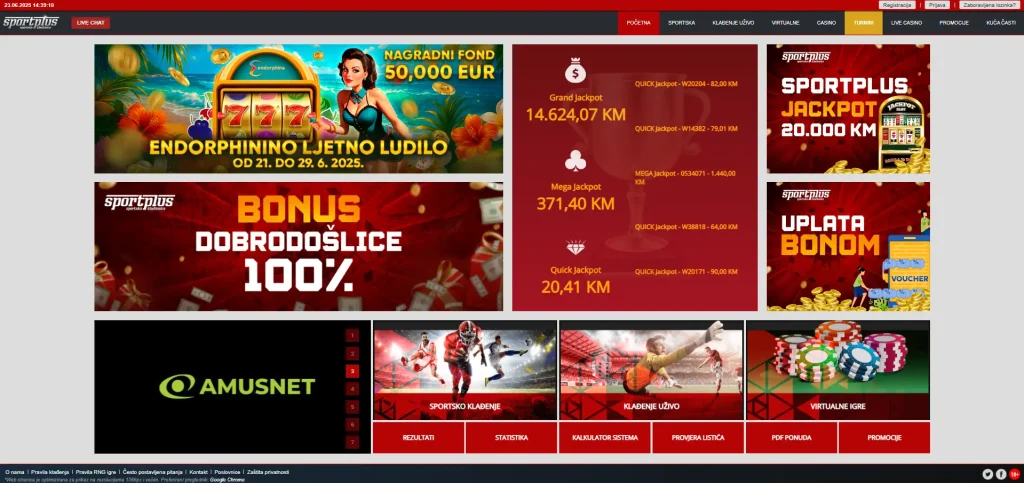 sport plus sučelje